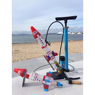 水火箭全套制作材料带降落伞学校师生户外科学实验装喷嘴发射器架