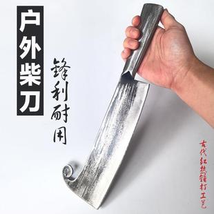 北欧一体柴刀手工锻打户外开路山刀排障露营丛林防身砍树刀具砍竹