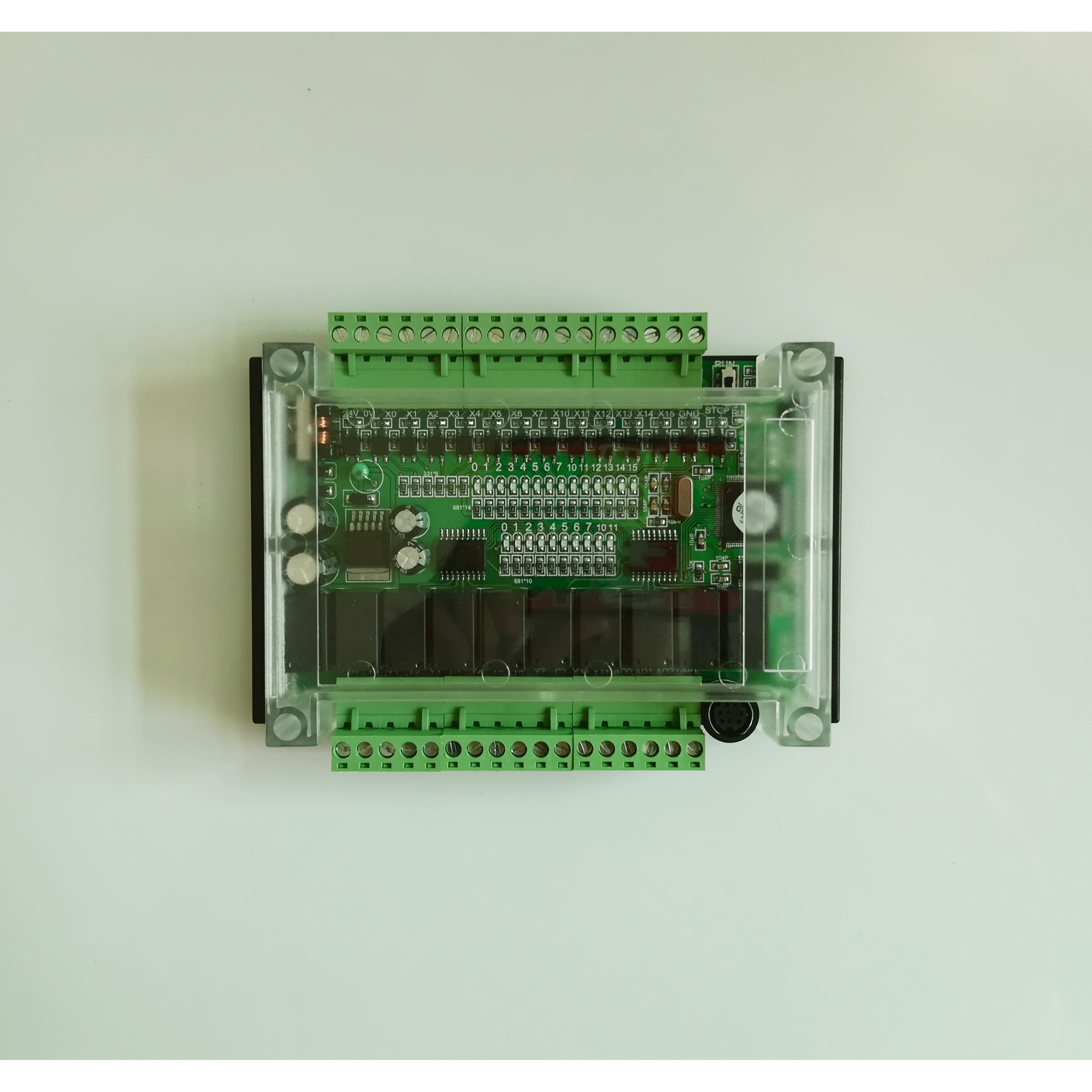 国产PLC工控板兼容三菱FX1N24MRMT控制器在线下载保持模拟量脉冲
