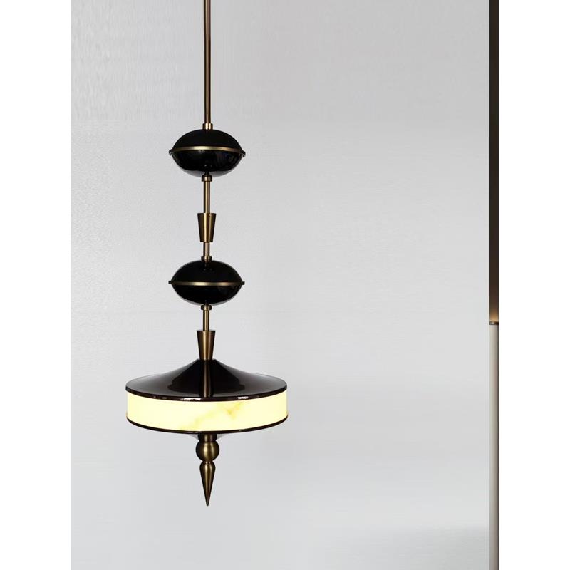 新设计师卧室床头大理石吊灯后现代光豪华简单模型房艺术餐厅灯