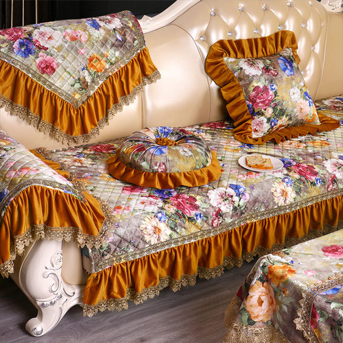 高端沙发垫罩圣安娜沙发防滑垫子欧式沙发坐垫加厚防滑垫四季通用