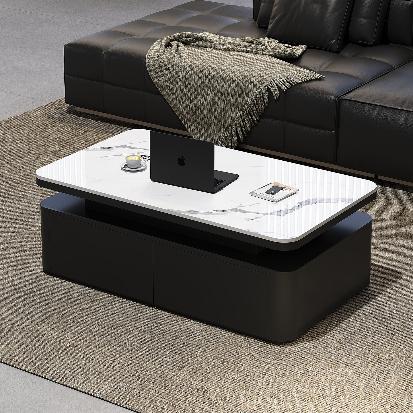 意式轻奢2026新款岩板茶几长方形现代简约储物茶桌小户型家用茶几,住宅家具,茶几,淘宝优惠券,粉丝福利购,淘宝优惠卷