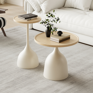 奶油风沙发边几家用客厅小茶几2025新款 轻奢高级感卧室床边小桌子