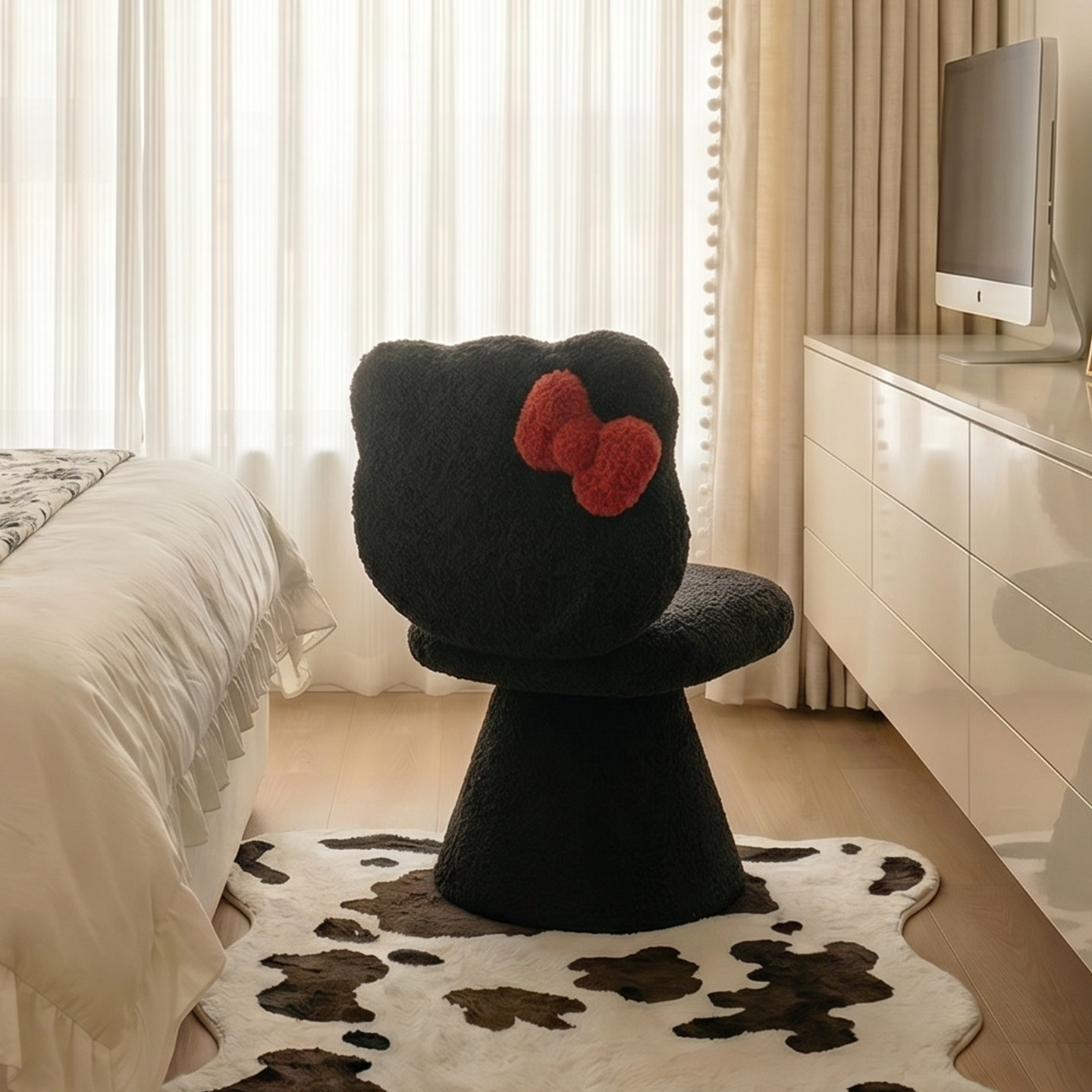 HelloKitty化妆椅2026新款轻奢梳妆凳家用卧室女生梳妆台专用椅子