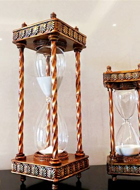 欧式复古沙漏计时器装饰品 美式家居饰品书房办公室摆设创意礼物