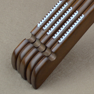 服装店实木衣架 防滑无痕复古木质木头衣架长钩衣撑裤架衣挂