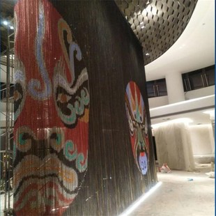 金属装饰网帘酒店咖啡厅隔断网帘高档金属垂帘名图艺术金属网帘