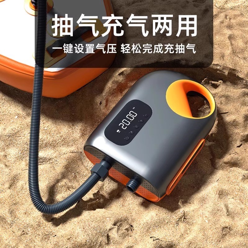 户外露营充气泵桨板鱼尾电动泵橡皮艇帐篷车载冲锋舟无线高压气筒