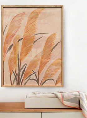 布纸有爱 进门玄关装饰画 橙色田园风景挂画北欧风客厅沙发背景墙