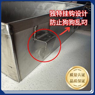 防打翻大容量201不锈钢 水盆狗碗食盆耐咬猫狗通用喝水加厚悬挂式
