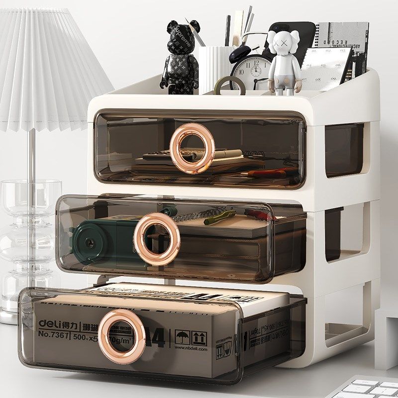 透明桌面收纳盒抽屉式宿舍书桌办公桌置物架A4文件文具整理收纳柜,收纳整理,文具收纳盒,淘宝优惠券,粉丝福利购,淘宝优惠卷