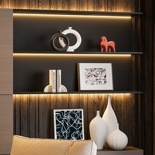 中古风高级感小众艺术装饰品样板间客厅书房电视柜壁龛开放格摆件