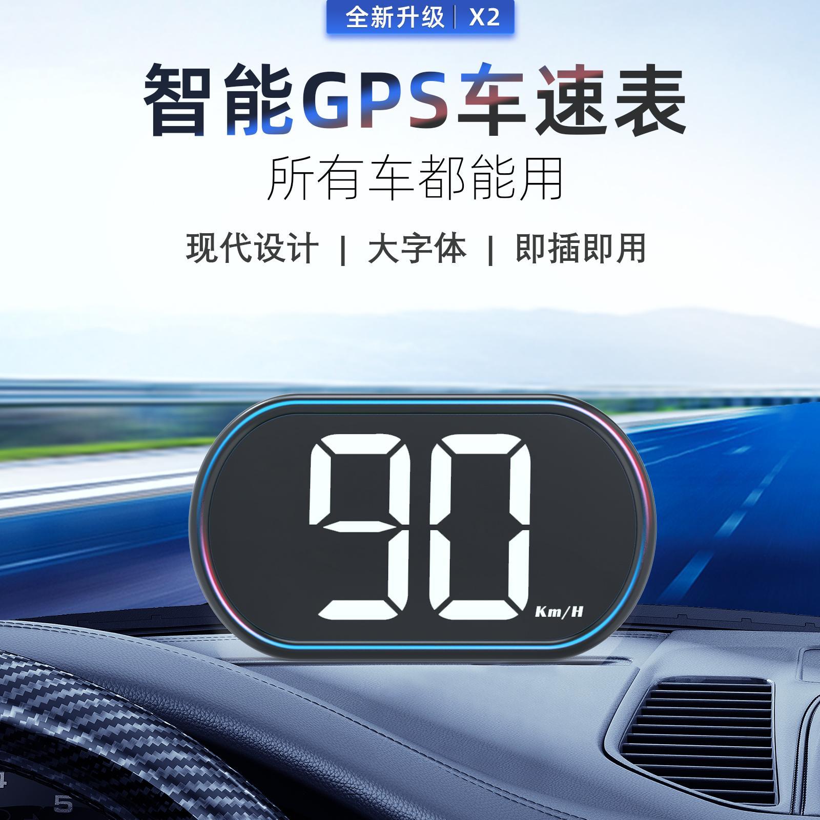 车载HUD擡头显示器汽车GPS车速表机车电动自行车货车高清平视速度