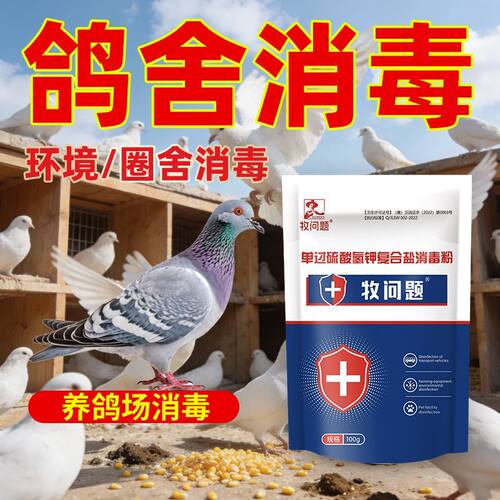鸽舍消毒液消毒液养殖场专用鸽笼鸡鸭鹅消毒杀菌过硫酸氢钾消毒粉