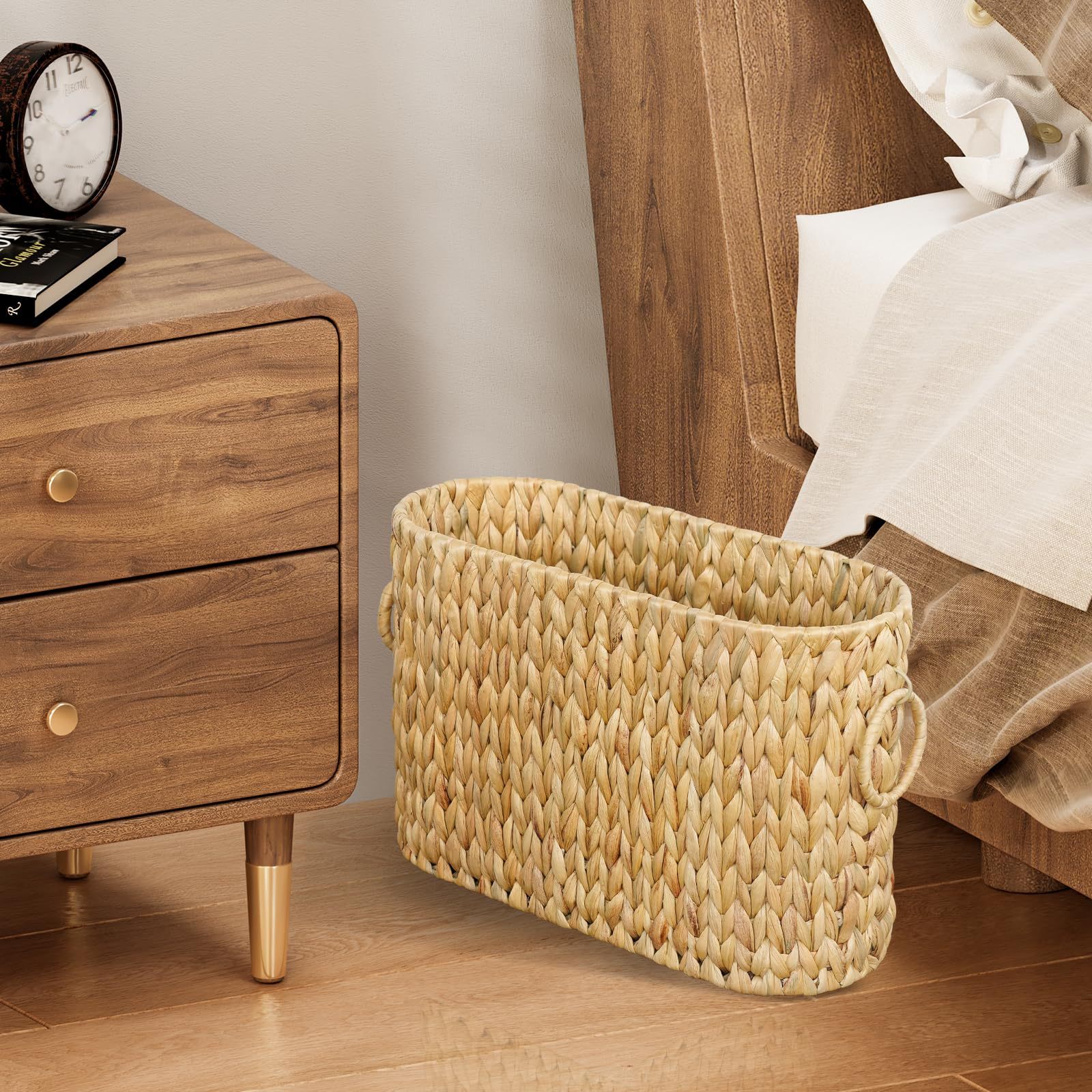 水葫芦草编卷纸收纳盒家用酒店浴室储物收纳筐杂物卫生纸收纳篮