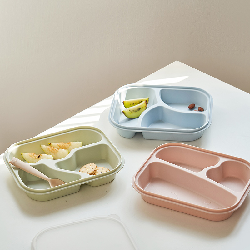 pp卡通分隔餐盘一岁宝宝辅食碗幼儿园学校点心托盘儿童餐具简约