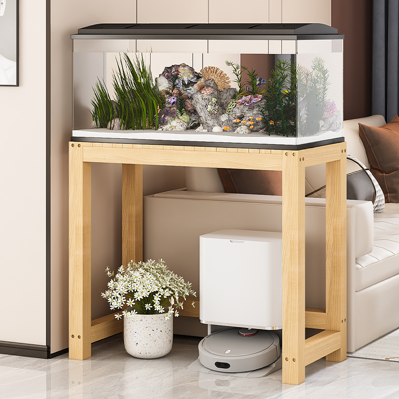 实木鱼缸架承重鱼缸桌水缸支架底座放置柜专用架下空式置物架木架