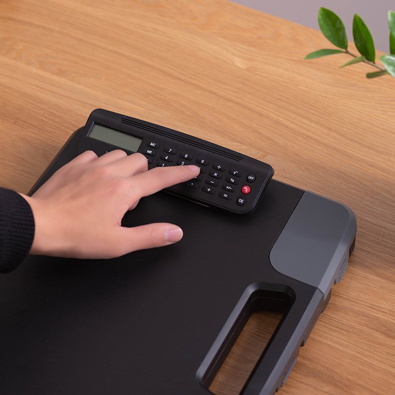 多功能A4档案盒文件夹板带计算器写字板经理夹整理资料收纳盒