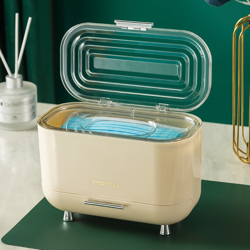 烁室轻奢家用纸巾收纳盒掀盖式大容量客厅桌面抽纸盒日用品收纳箱