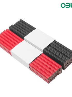 厂】木工铅笔杨木红色漆八角铅笔HB铅芯北美红蓝双色划线笔