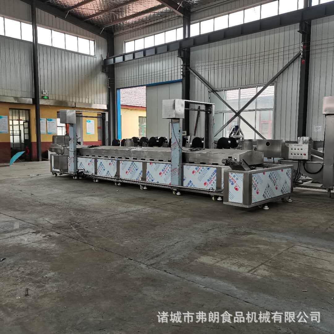 火锅丸子油炸流水线肉丸虾丸油炸流水线不锈钢连续式油炸流水线