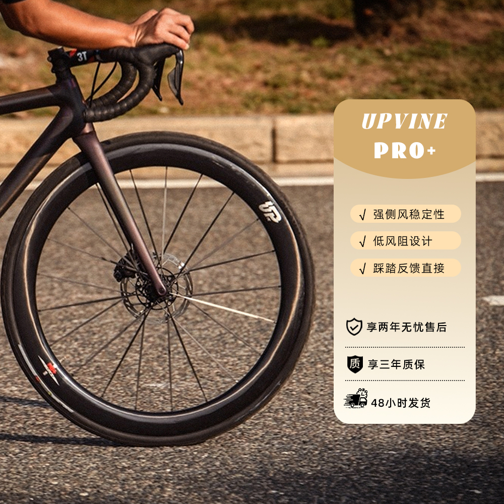 静藤轮组PRO+全碳纤维碟刹轮组碳辐条竞速碳圈碳刀高框公路自行车