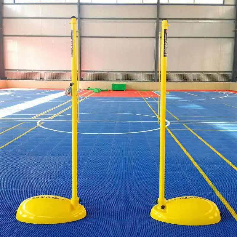 羽毛球网架便携式标准移动式家用比赛户外羽毛球架气排球网架网柱