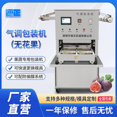 全自动充氮气盒式封口机高真空无花果大樱桃气调锁鲜包装机