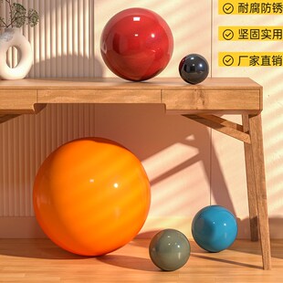 不锈钢圆球空心球串球圣诞节场景奶茶店铺门面布置吊顶装饰球黑色