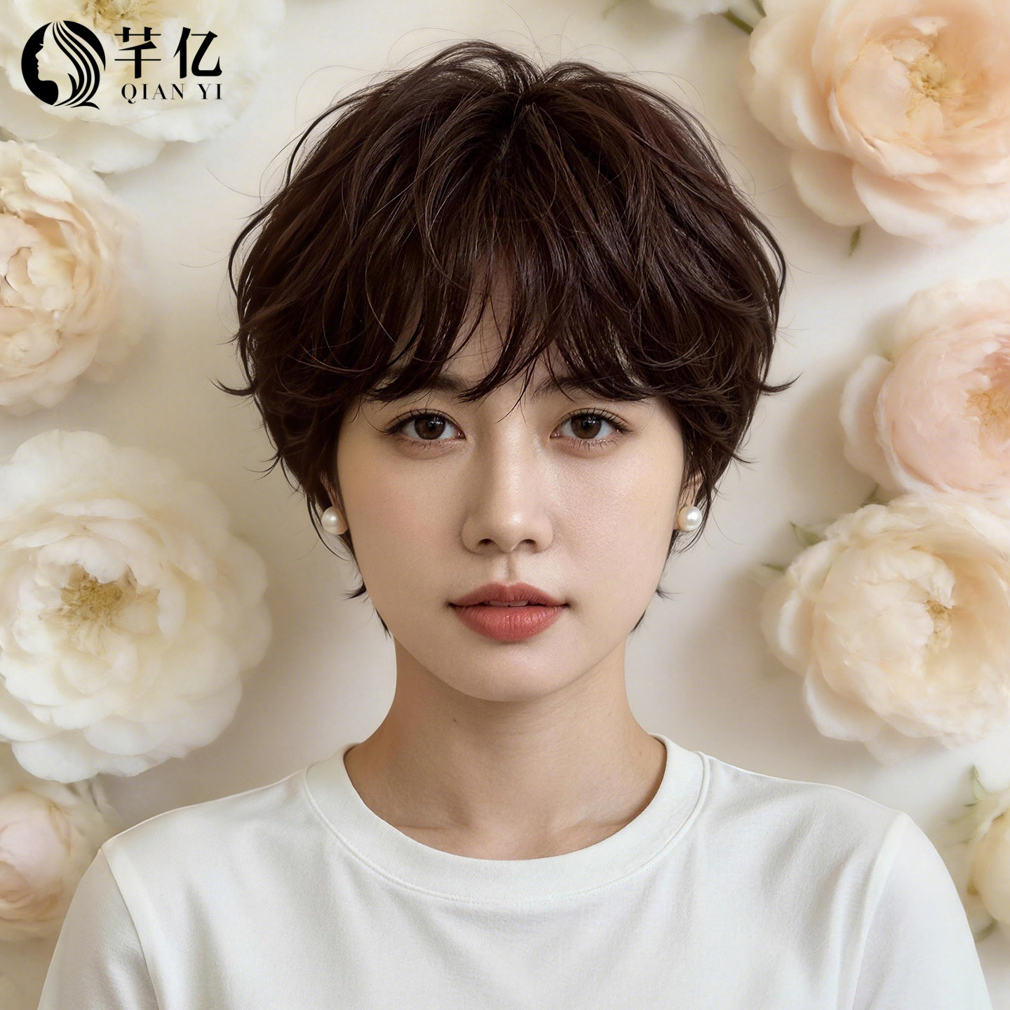芊亿全真发时尚自然蓬松假发套