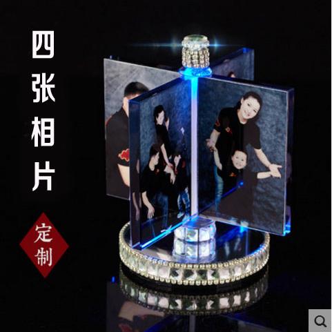 汽车摆件照片定做车载香水座高档汽车摆件车内用品摆台diy相片