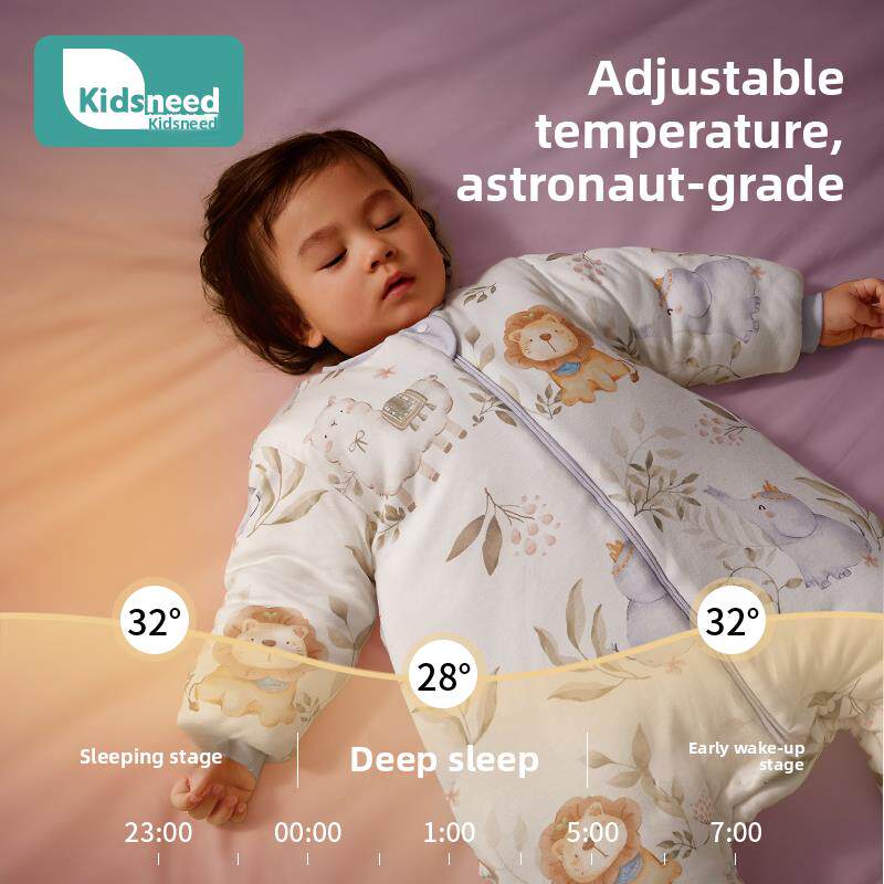柯斯德尼睡袋婴儿四季通用儿童夏季薄款防踢被婴幼儿纱布分腿睡袋