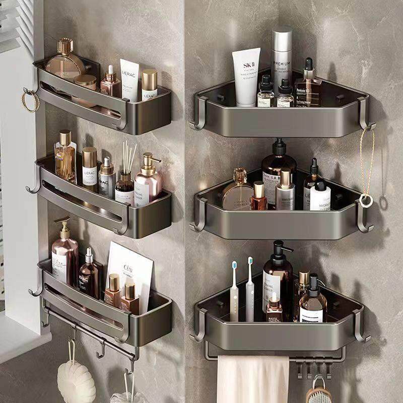 德国进口浴室置物架免打孔化妆室三角篮淋浴房厕所收纳沐浴露洗手