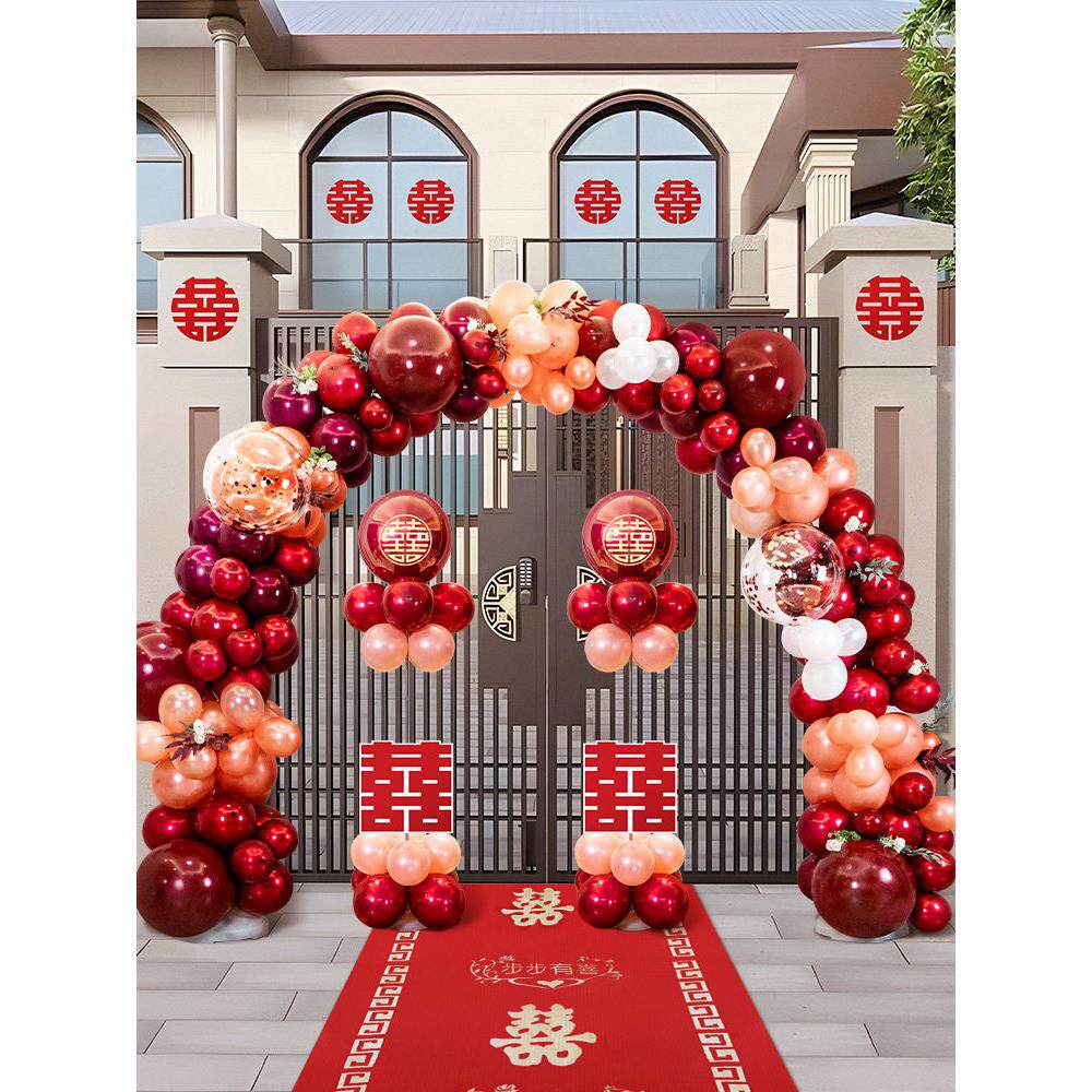 气球拱门结婚门口支架婚礼场景立柱婚房布置套装婚庆用品大全套