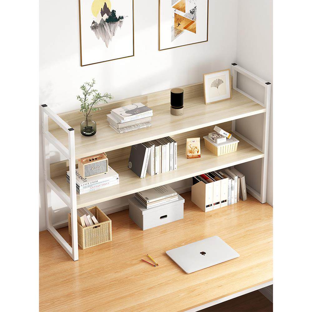 桌面置物架书架学生宿舍桌上简易收纳架办公室台面多层铁艺小书柜