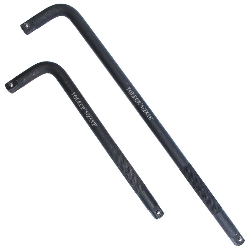 1/212.5mm10寸亮面L型套筒杆延长杆套头扳杆弯杆套筒加力杆扳手