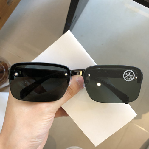 水晶玻璃太阳镜男士无框夏季清凉养目墨镜开车钓鱼驾驶眼镜时尚潮