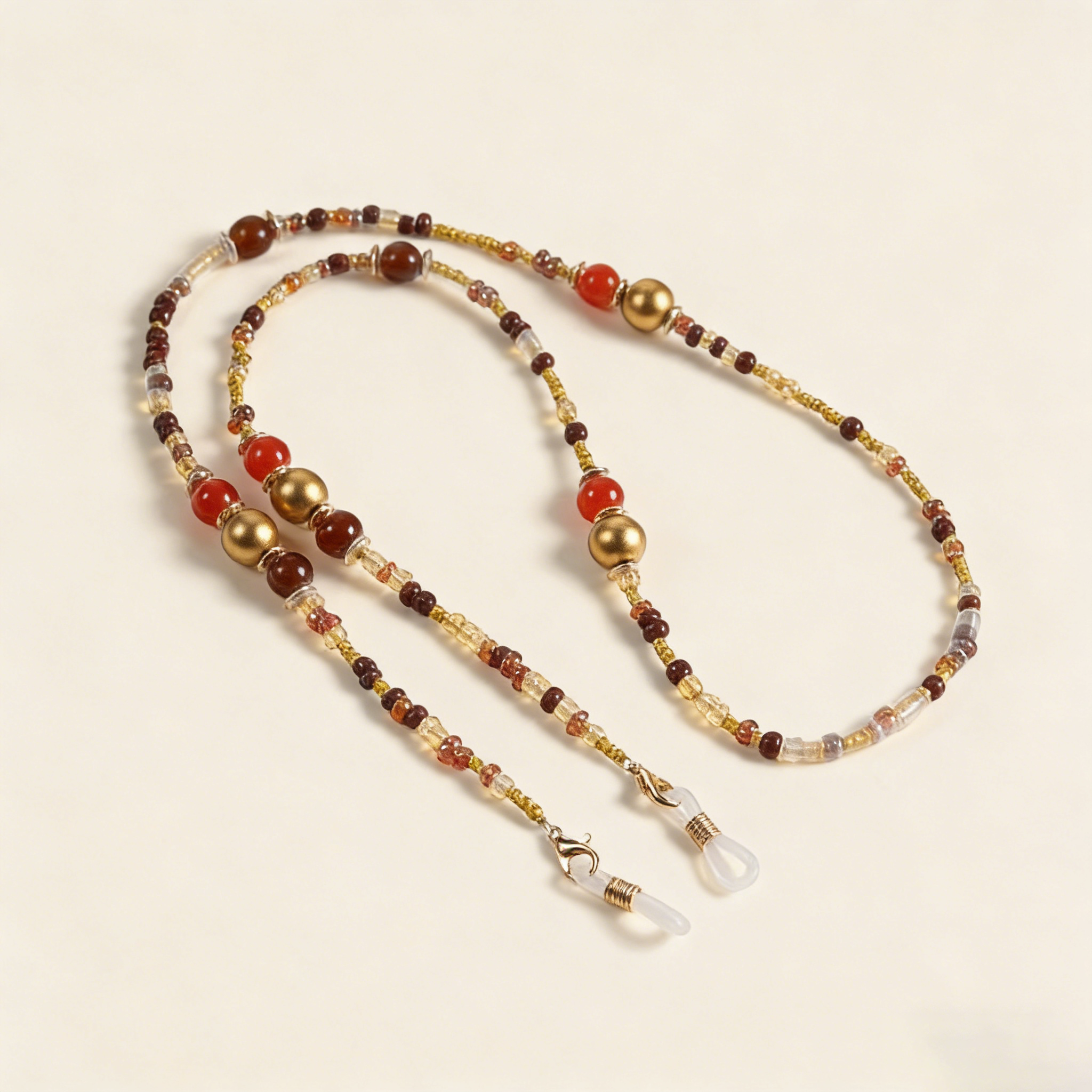 新款秋冬复古美拉德风眼镜链高级感敦煌配色眼镜防滑挂绳挂脖挂链