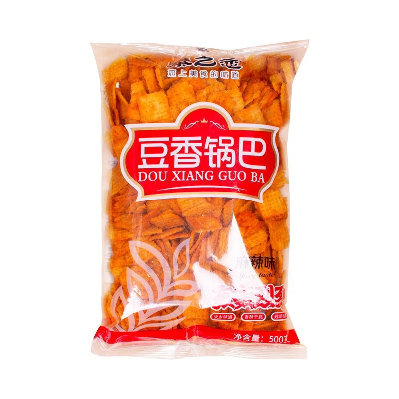 陕西特产豆香锅巴500g袋装麻辣孜然味香脆怀旧休闲零食小吃