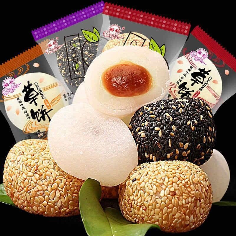 【够吃一个月】干吃汤圆麻薯麻薯糯米糍糕点糍粑驴打滚整箱批发