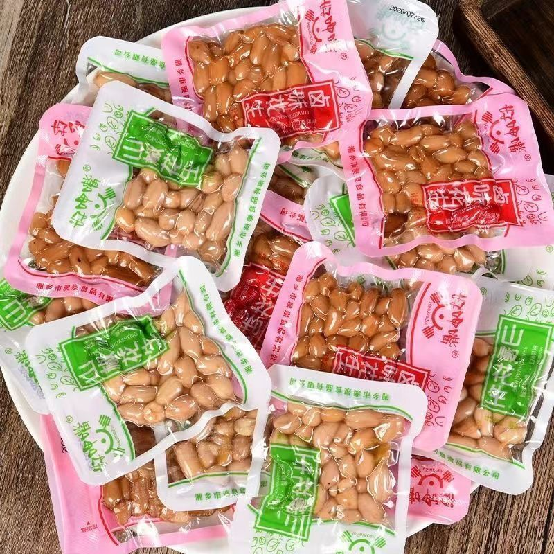 好呷嘴爽泡椒山椒卤味花生米水煮下酒菜小鱼仔类零食