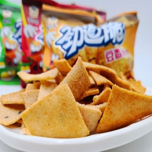 福令郎劲道脆扬州米片18g小米锅巴小包装8090香辣味零食脆片锅巴