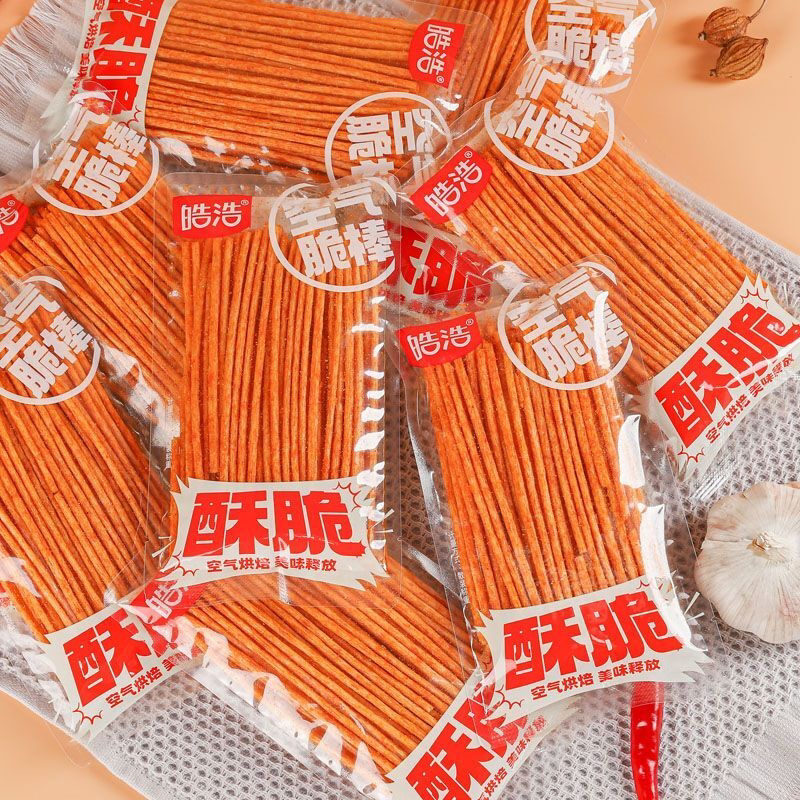 皓浩空气脆片脆棒酥脆辣条8090儿时童年休闲辣片辣棒零网红食小吃