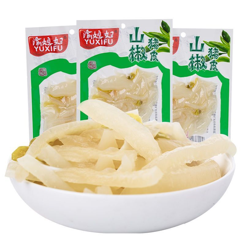 泡椒猪皮晶猪肉类麻辣小吃零食批发网红爆款小包装肉皮速食即食品