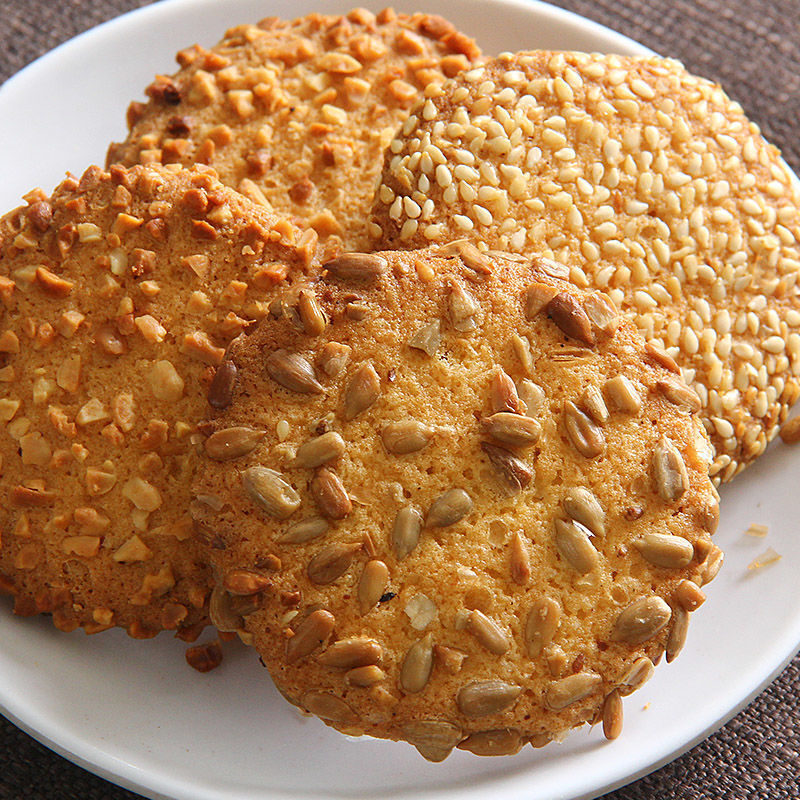 花生烤片脆芝麻烤片桃酥瓜子酥传统糕点休闲零食早餐批发100g-5斤