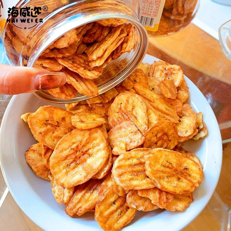 海威迩炭烤香蕉片210g水果干网红香蕉干脆片烘烤芭蕉干小吃零食