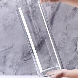 加厚花瓶摆件客厅插花亚克力花瓶高级感水培25CM口径防摔塑料花桶