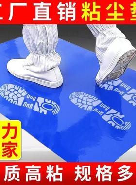 厂家自发pe粘尘垫60*90工业高粘去污无尘室除尘蓝色 粘尘垫24*36
