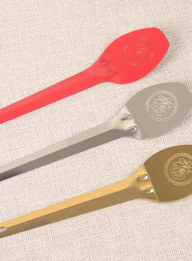 平灰铲合金压香铲香平灰铲子佛堂香灰匙镀金福字寺庙家用炉灰勺