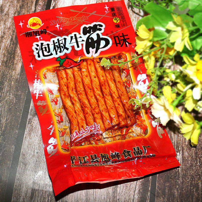 【抢】湘旭峰泡椒牛筋素牛筋牛板筋辣条怀旧麻辣小面筋零食